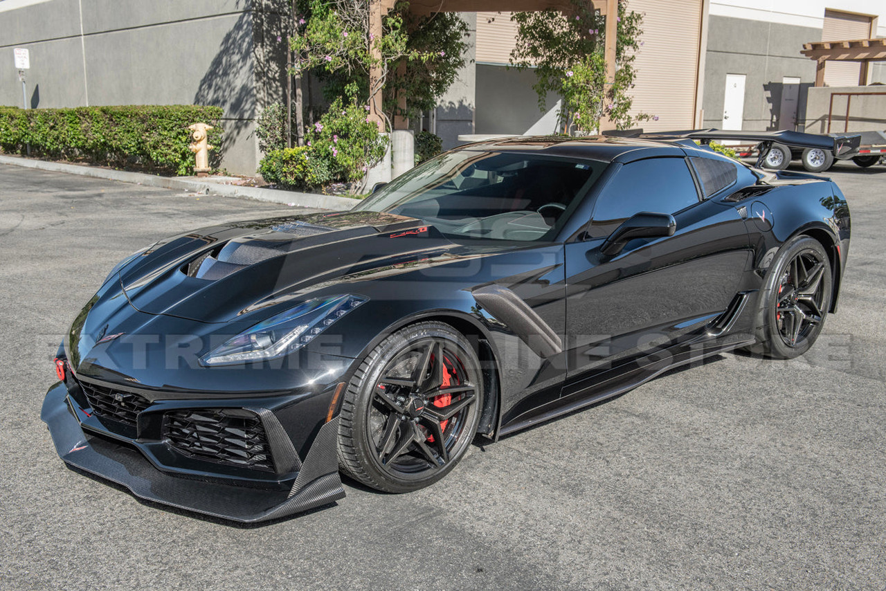EOS ZR1 Front Splitter & Winglets - Carbon Fiber - C7 Corvette ZR1