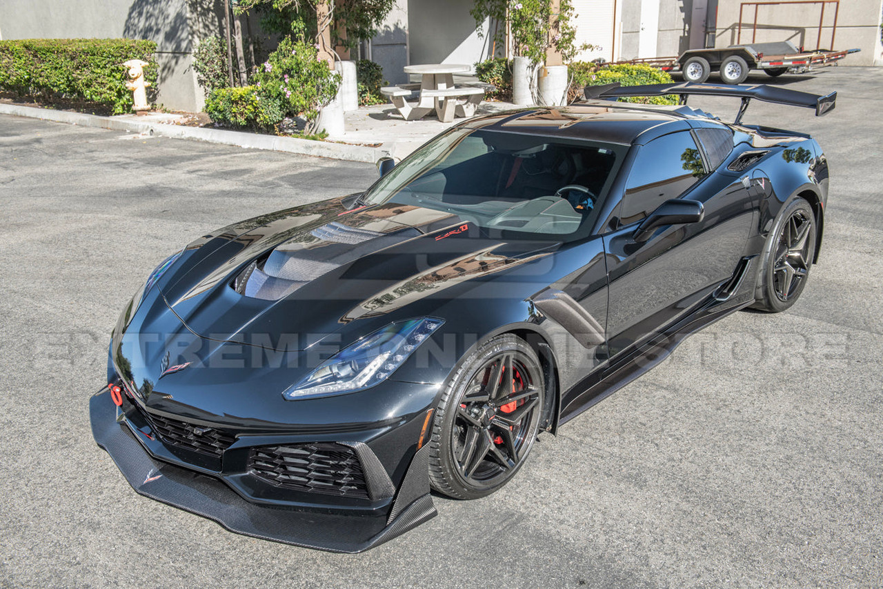 EOS ZR1 Front Splitter & Winglets - Carbon Fiber - C7 Corvette ZR1