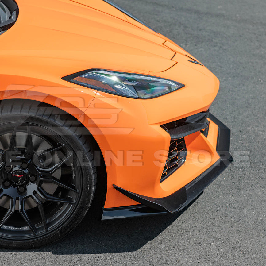 EOS Front Bumper Side Canards - Carbon Flash Metallic - C8 Corvette Z06