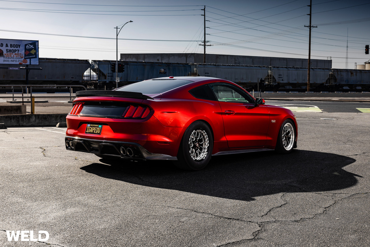 Weld Wheels S77 Black 18x9 Front Wheel - 2015-2025+ Ford Mustang GT