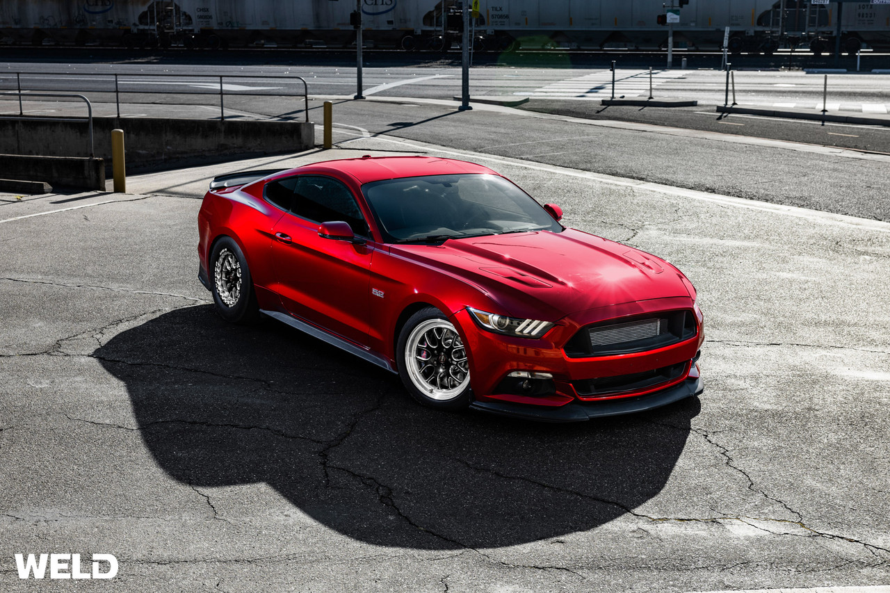 Weld Wheels S77 Black 18x11 Rear Wheel - 2015-2025+ Ford Mustang GT