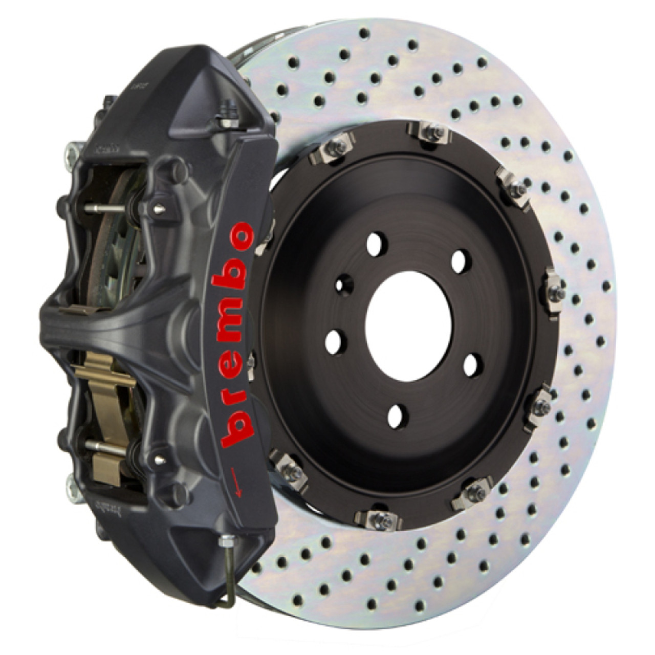 Brembo 17-20 RS3 Sedan Front GTS BBK 6 Piston Cast 380x34 2pc Rotor Drilled-Black HA - 1N1.9065AS
