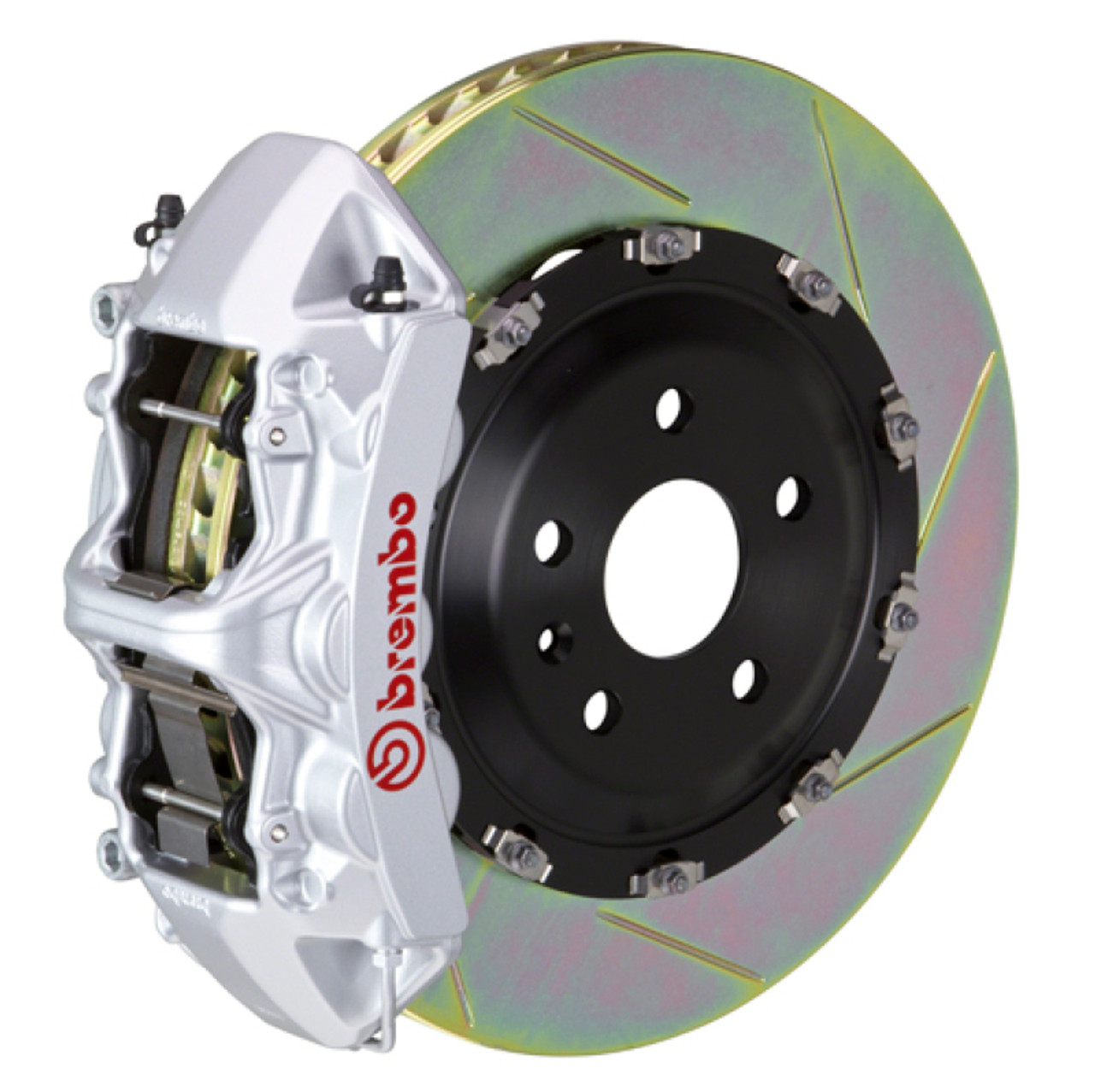 Brembo 14-18 A45 AMG Front GT BBK 6 Piston Cast 365x34 2pc Rotor Slotted Type1-Silver - 1N2.8513A3