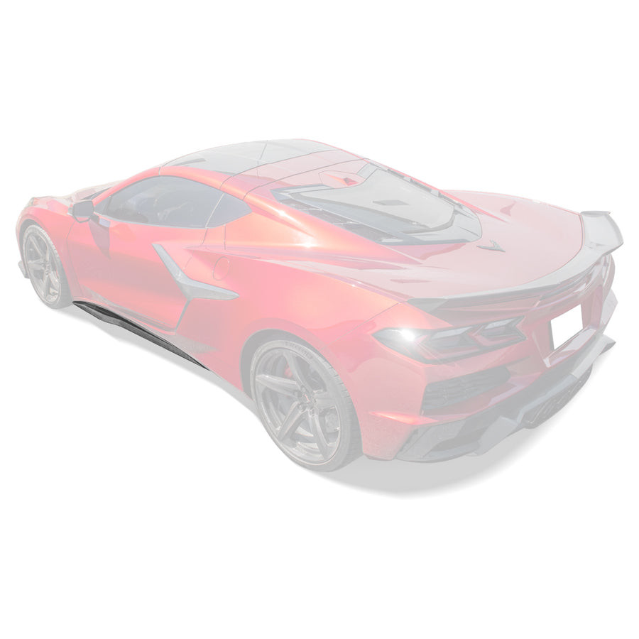 EOS Side Skirts - Carbon Fiber - C8 Corvette Z06 (SS-682-BKCF)