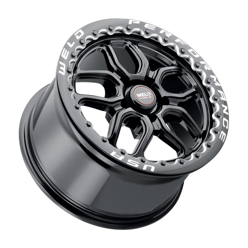 Weld Laguna Beadlock Gloss Black 17x10 Rear Wheel - 15-23 Dodge Hellcat Charger / Challenger Widebody