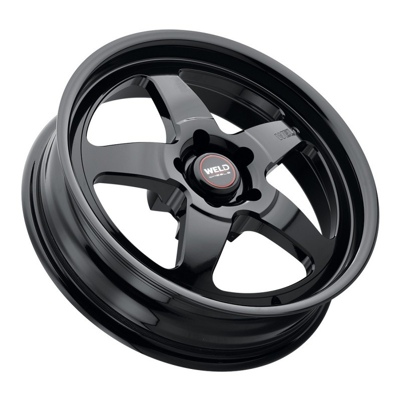 Weld Ventura Drag Gloss Black 18x5 Front Wheel - 2015-2025+ Ford Mustang GT