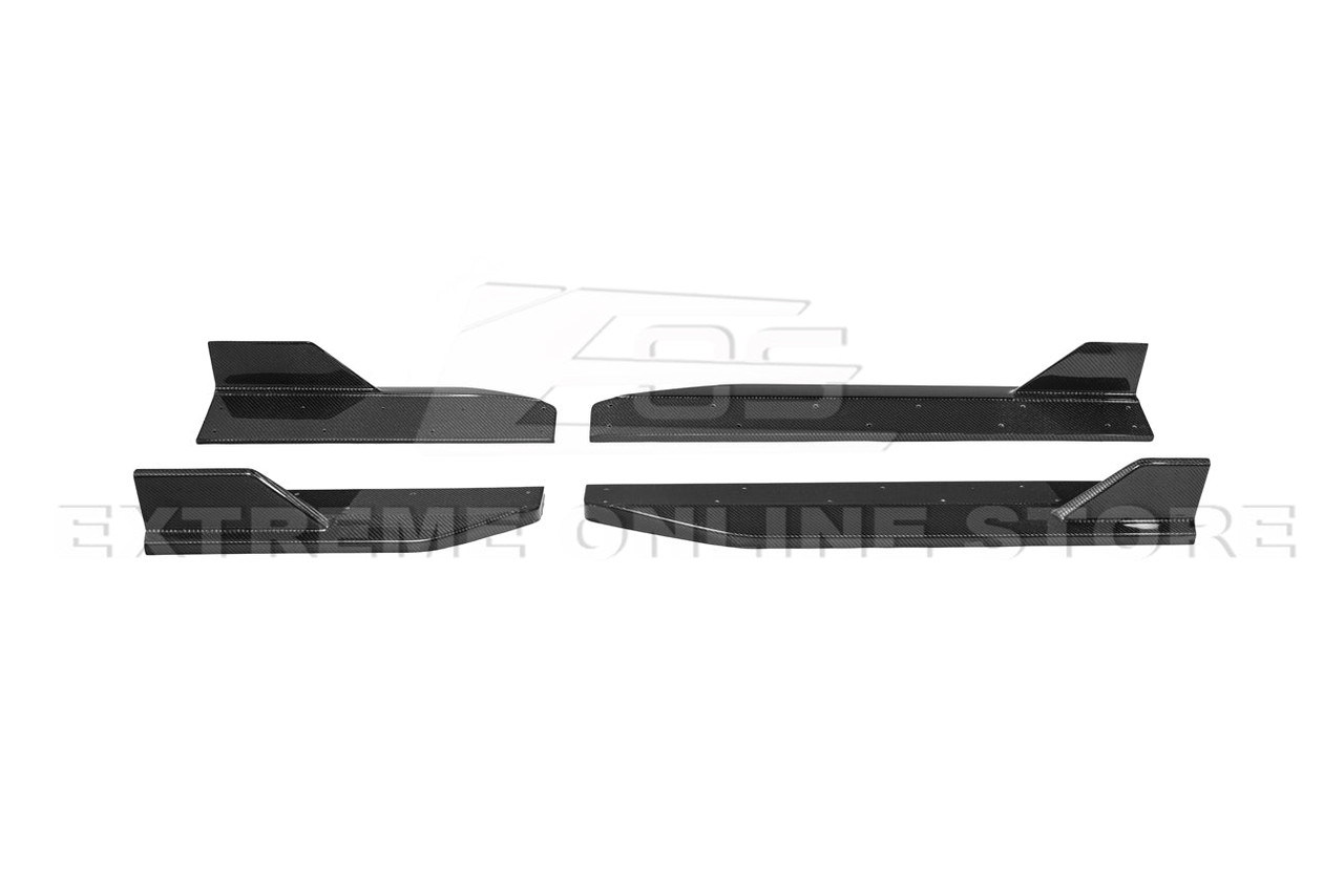 EOS Side Skirt Extensions - Carbon Fiber - 2024+ Mustang GT S650