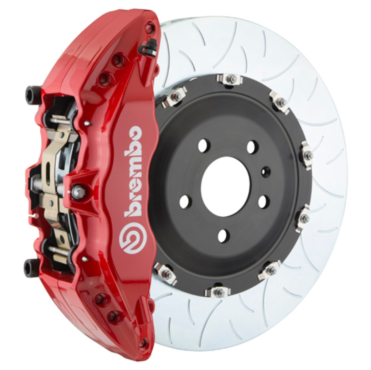 Brembo 08-10 Challenger w/V8 (Excl AWD/SRT-8) Fr GT BBK 6Pis Cast 380x34 2pc Rtr Slot Type3-Red - 1N3.9004A2
