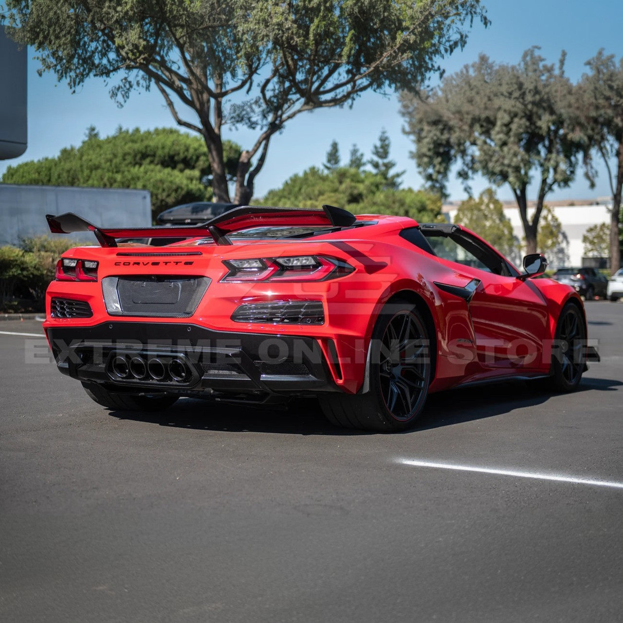 EOS License Plate Backing - Carbon Fiber - C8 Corvette Z06 (VENT-693-BKCF)