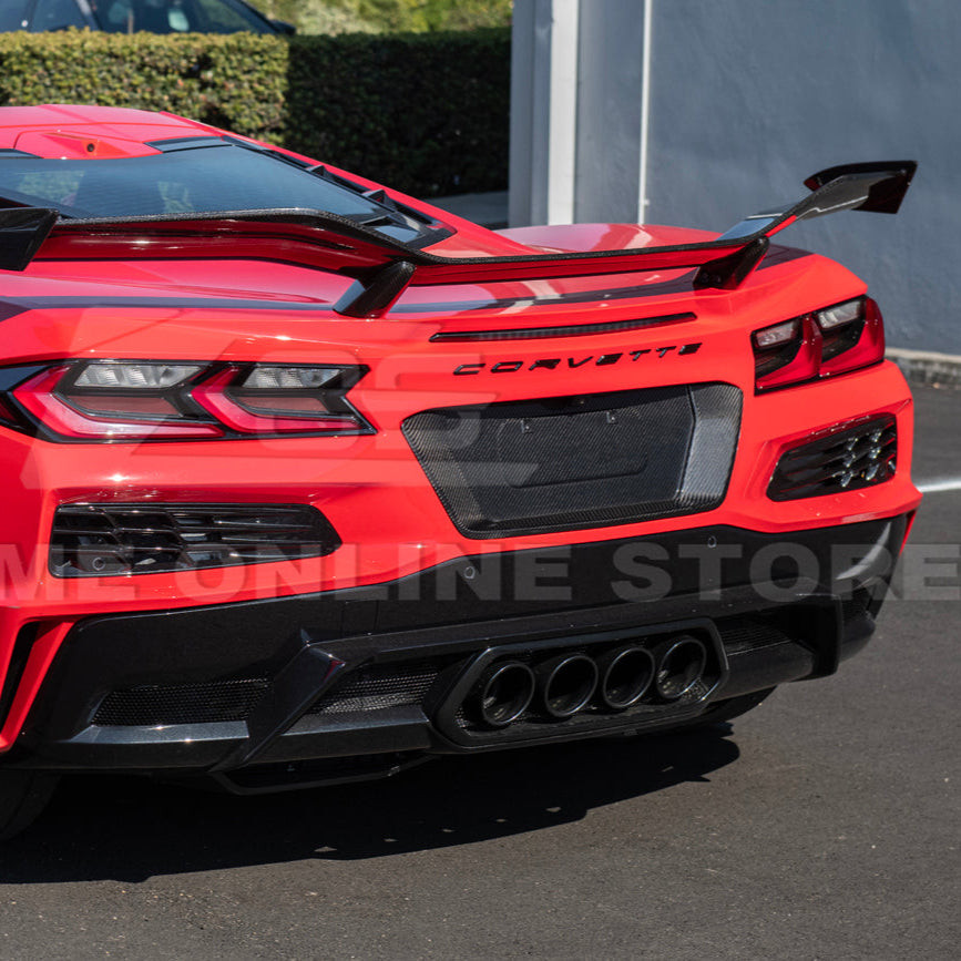 EOS License Plate Backing - Carbon Fiber - C8 Corvette Z06