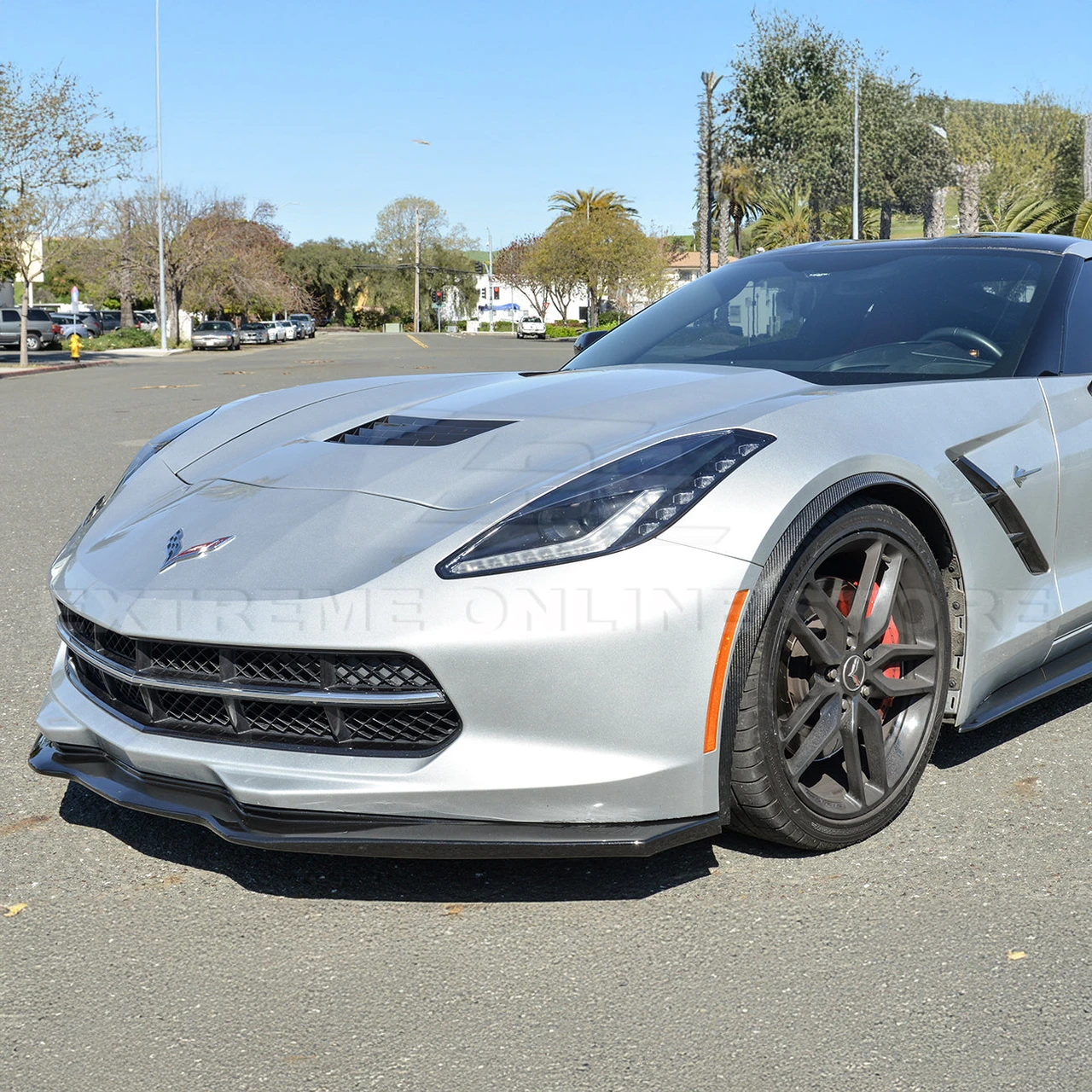 EOS Stage 2 Front Splitter w/o Winglets  - Carbon Flash - C7 Stingray / GS / Z06