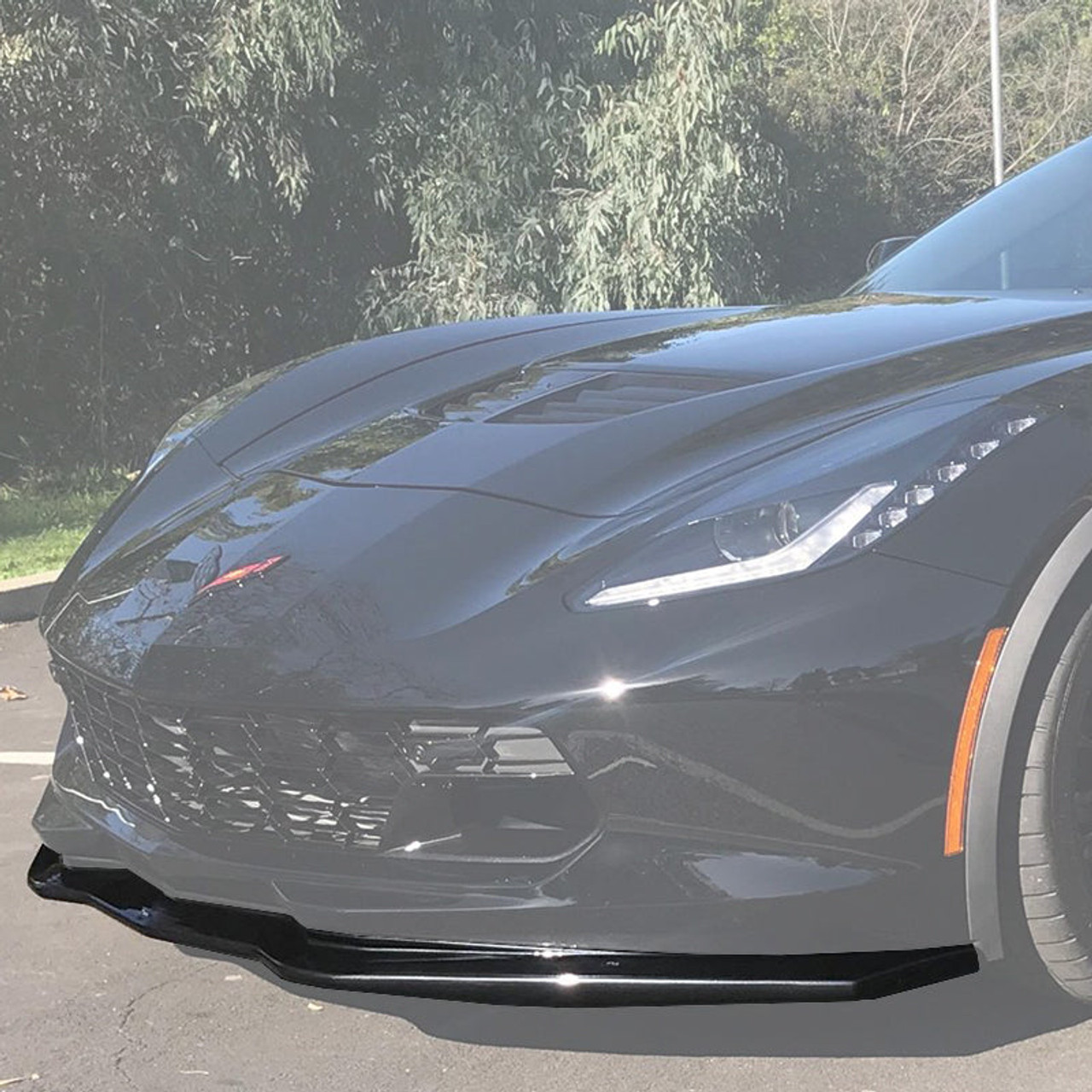 EOS Stage 2 Front Splitter w/o Winglets  - Carbon Flash - C7 Stingray / GS / Z06