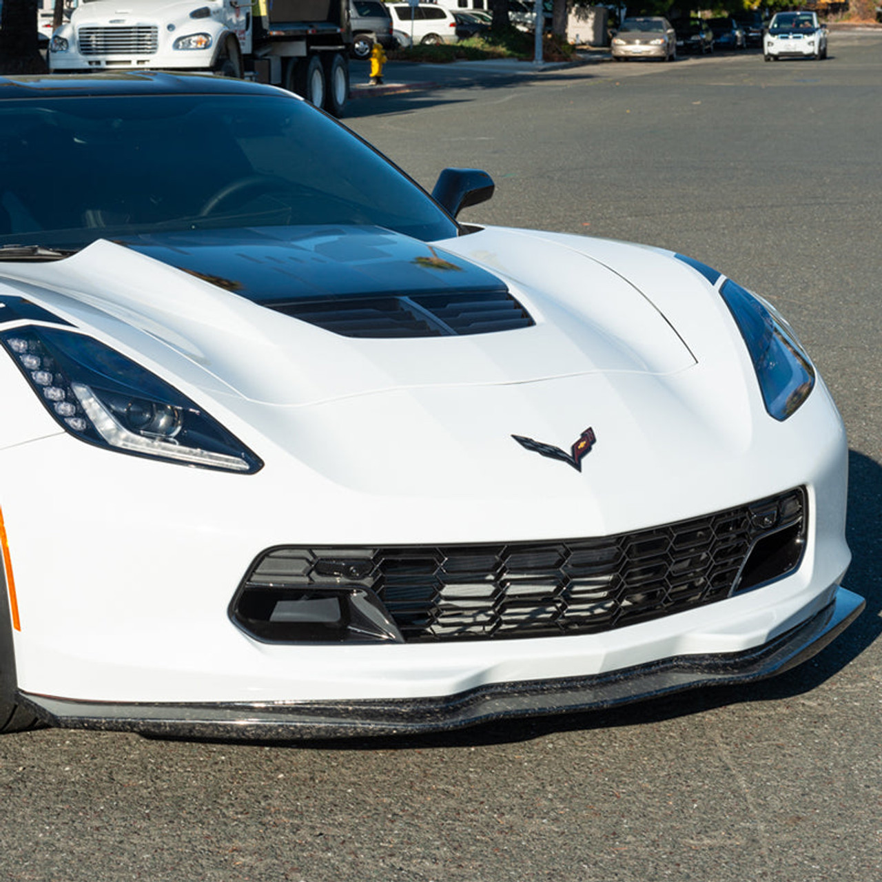 EOS Stage 2 Front Splitter w/o Winglets  - Forged Carbon Fiber - C7 Stingray / GS / Z06