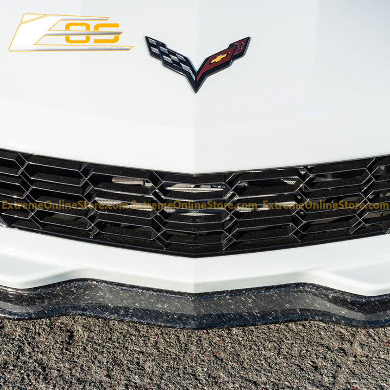EOS Stage 2 Front Splitter w/o Winglets  - Forged Carbon Fiber - C7 Stingray / GS / Z06