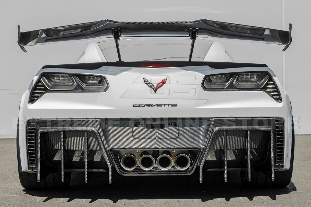 EOS Track Package Finned Rear Diffuser - Carbon Fiber - C7