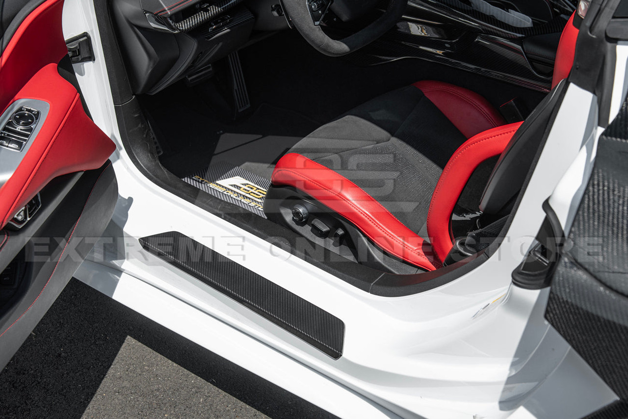 EOS Door Sill Covers - Carbon Fiber - C8 Corvette