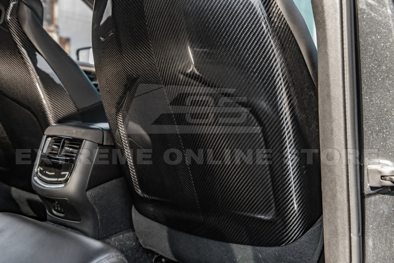 EOS Seat Back Cover Pair - Carbon Fiber - 16-19 CTS-V / ATS-V