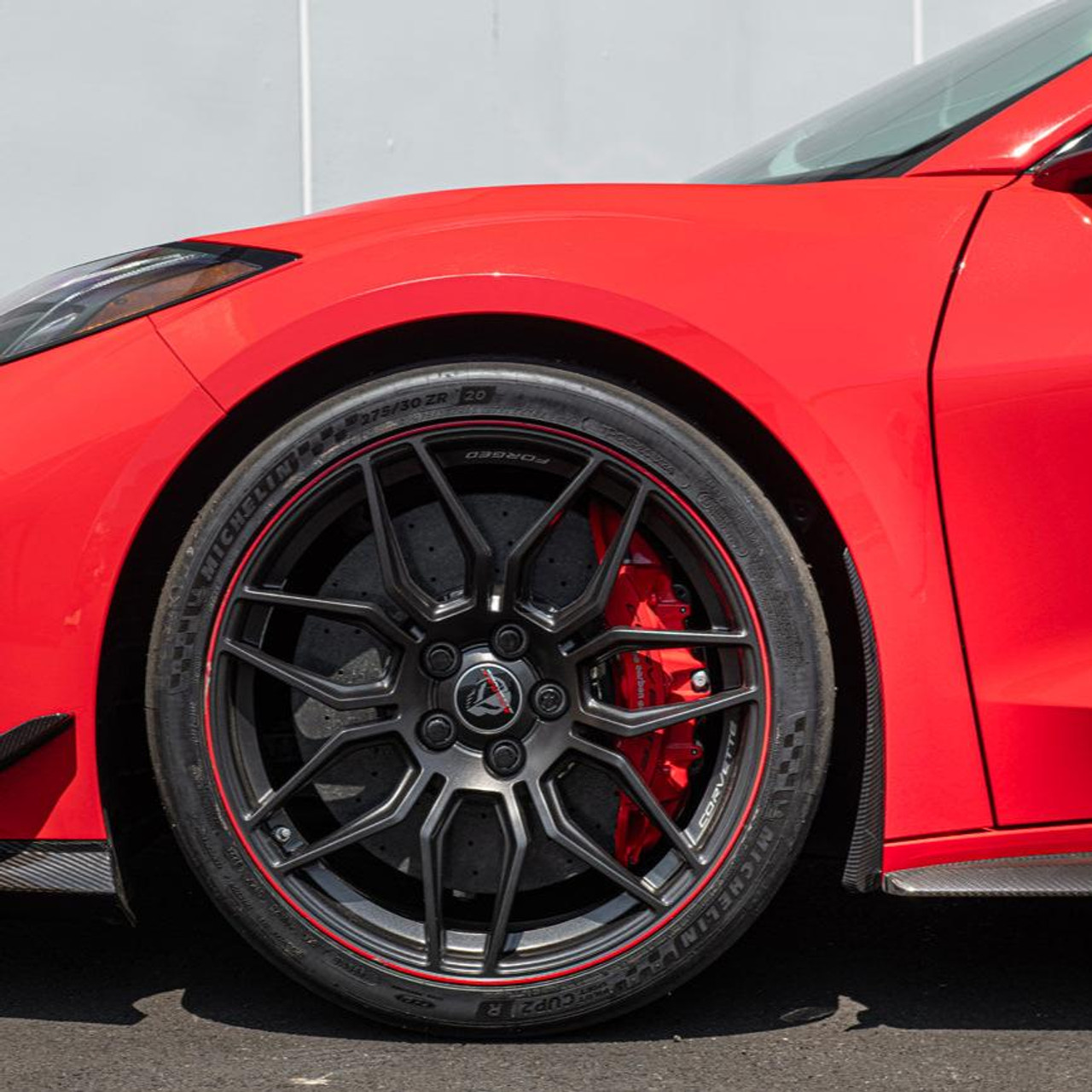 EOS Extended Splash Guards - Front & Rear - HydroDip Carbon - C8 Corvette Z06