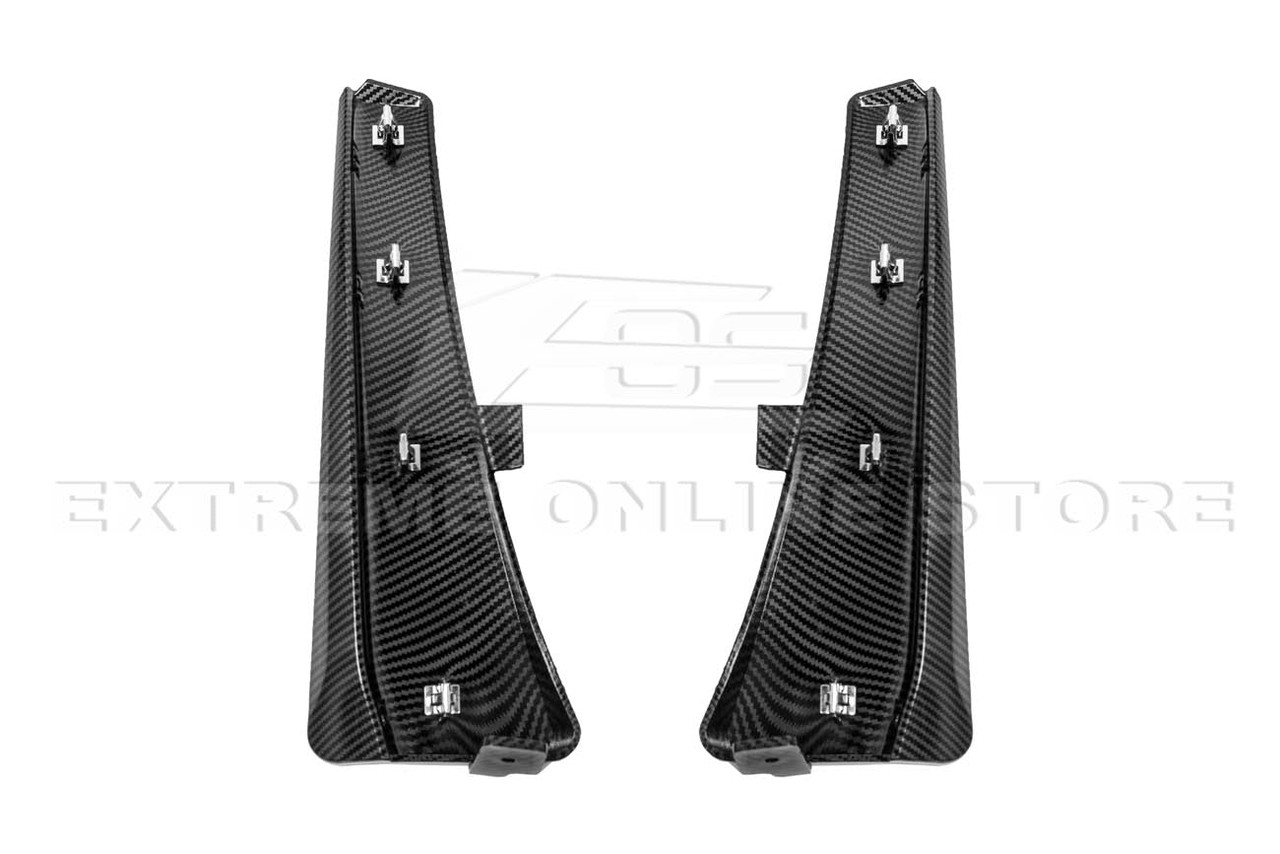 EOS Extended Splash Guards - Front & Rear - HydroDip Carbon - C8 Corvette Z06