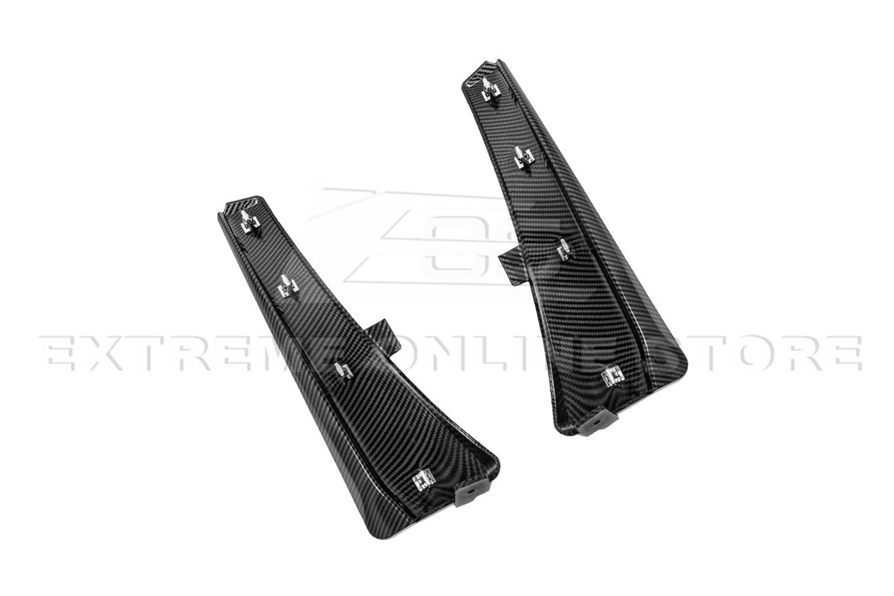 EOS Extended Splash Guards - Front & Rear - HydroDip Carbon - C8 Corvette Z06