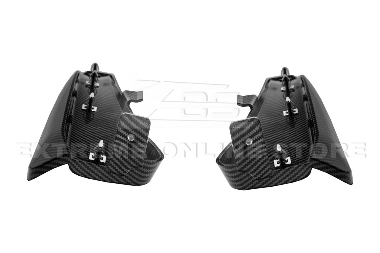 EOS Extended Splash Guards - Front & Rear - HydroDip Carbon - C8 Corvette Z06