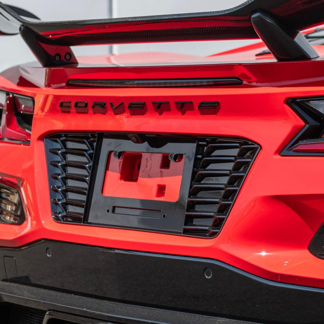 EOS License Plate Backing - Carbon Flash Metallic - C8 Corvette Z06