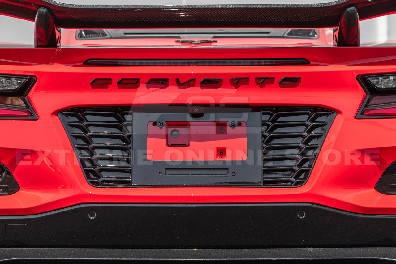 EOS License Plate Backing - Carbon Flash Metallic - C8 Corvette Z06