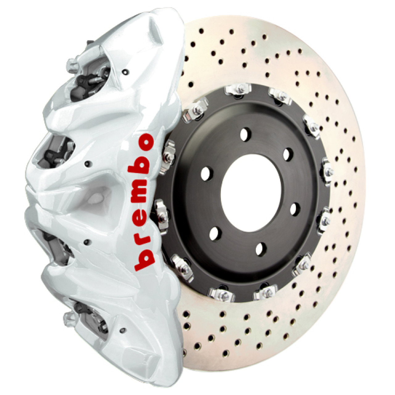 Brembo 25+ BMW X3 M50 xDrive (G45) Front GT BBK 8 Piston Cast 412x38 2pc Rotor Drilled - White - 1Q1.9638A6