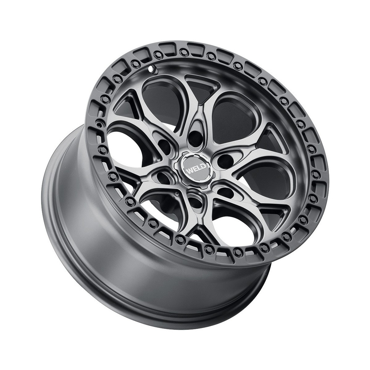 Weld Ledge 6 W107 18x9 / 6x139.7 / 0 Offset / Satin Gunmetal w. Satin Black Ring