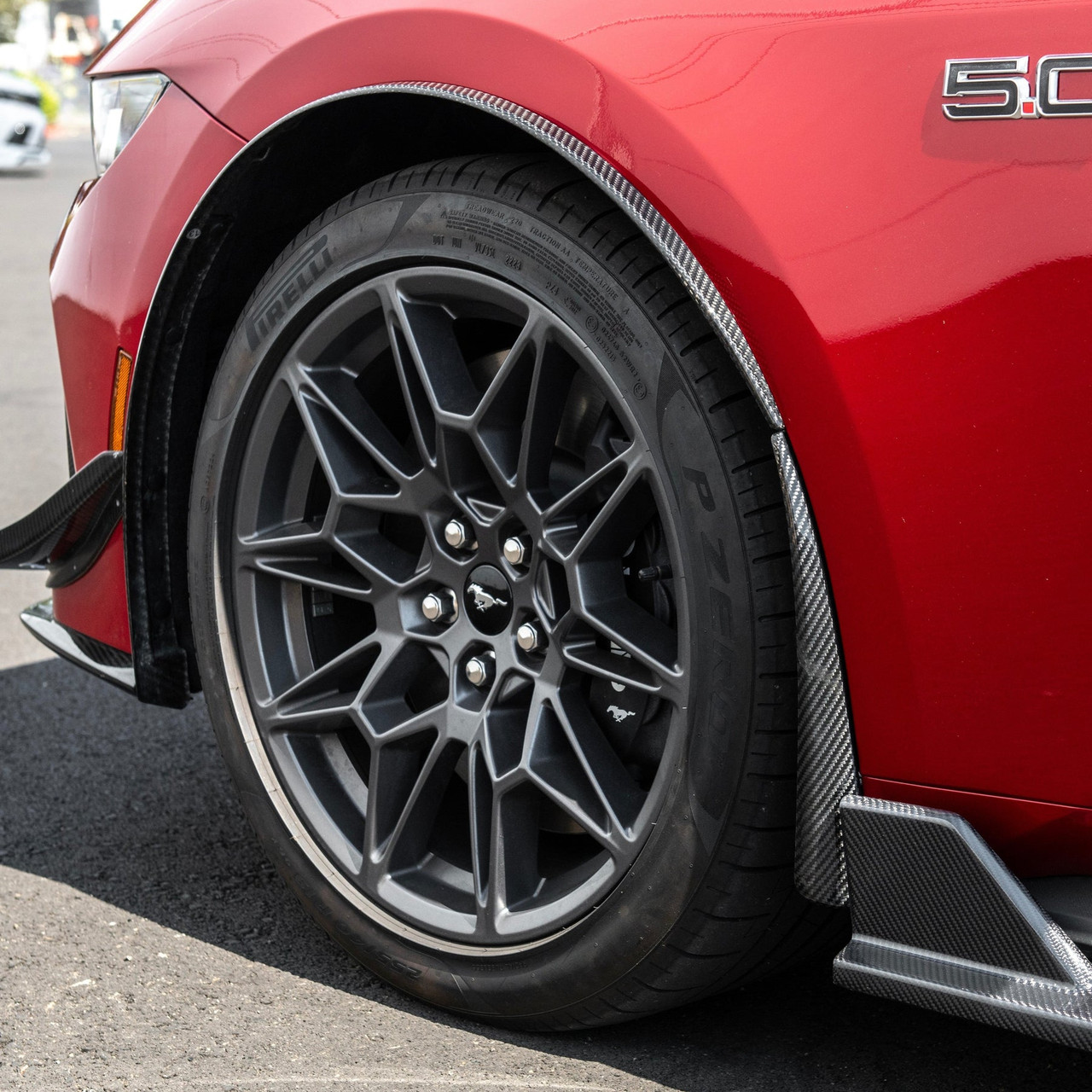 EOS Mud Flaps - Front - Carbon Fiber - 2024+ Mustang GT
