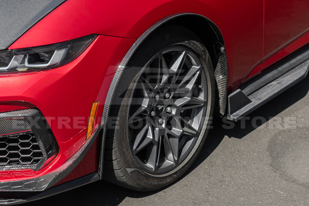 EOS Mud Flaps - Front - Carbon Fiber - 2024+ Mustang GT