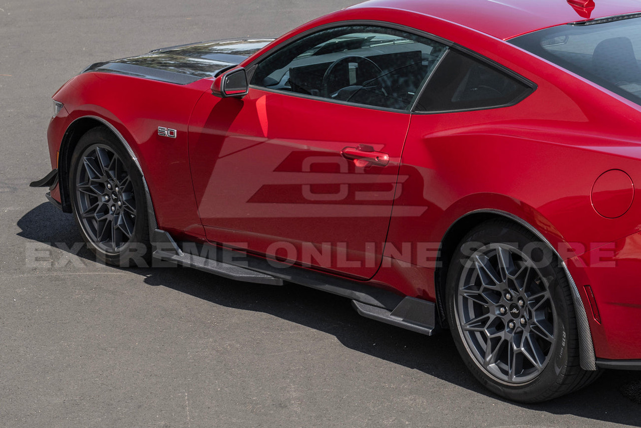 EOS Mud Flaps - Front - Carbon Fiber - 2024+ Mustang GT