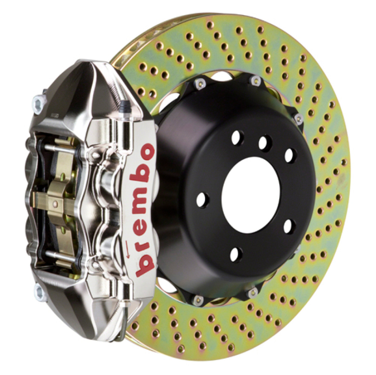 Brembo 11-16 528i Rear GTR BBK 4 Piston Billet 345x28 2pc Rotor Drilled- Nickel - 2P1.8040AR