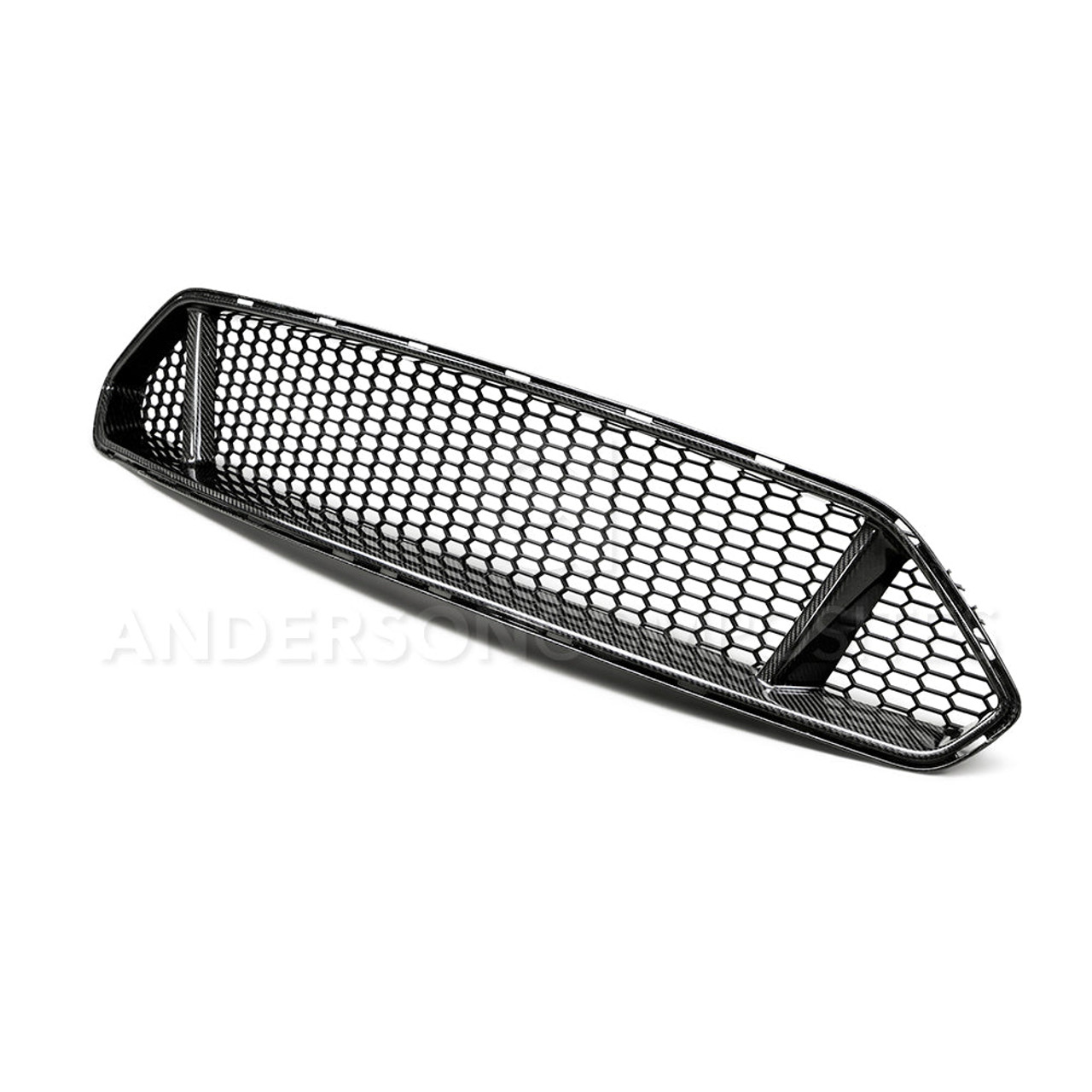 Anderson Composites Type-GT Carbon Fiber Upper Grille - 15-23 Ford Mustang S550