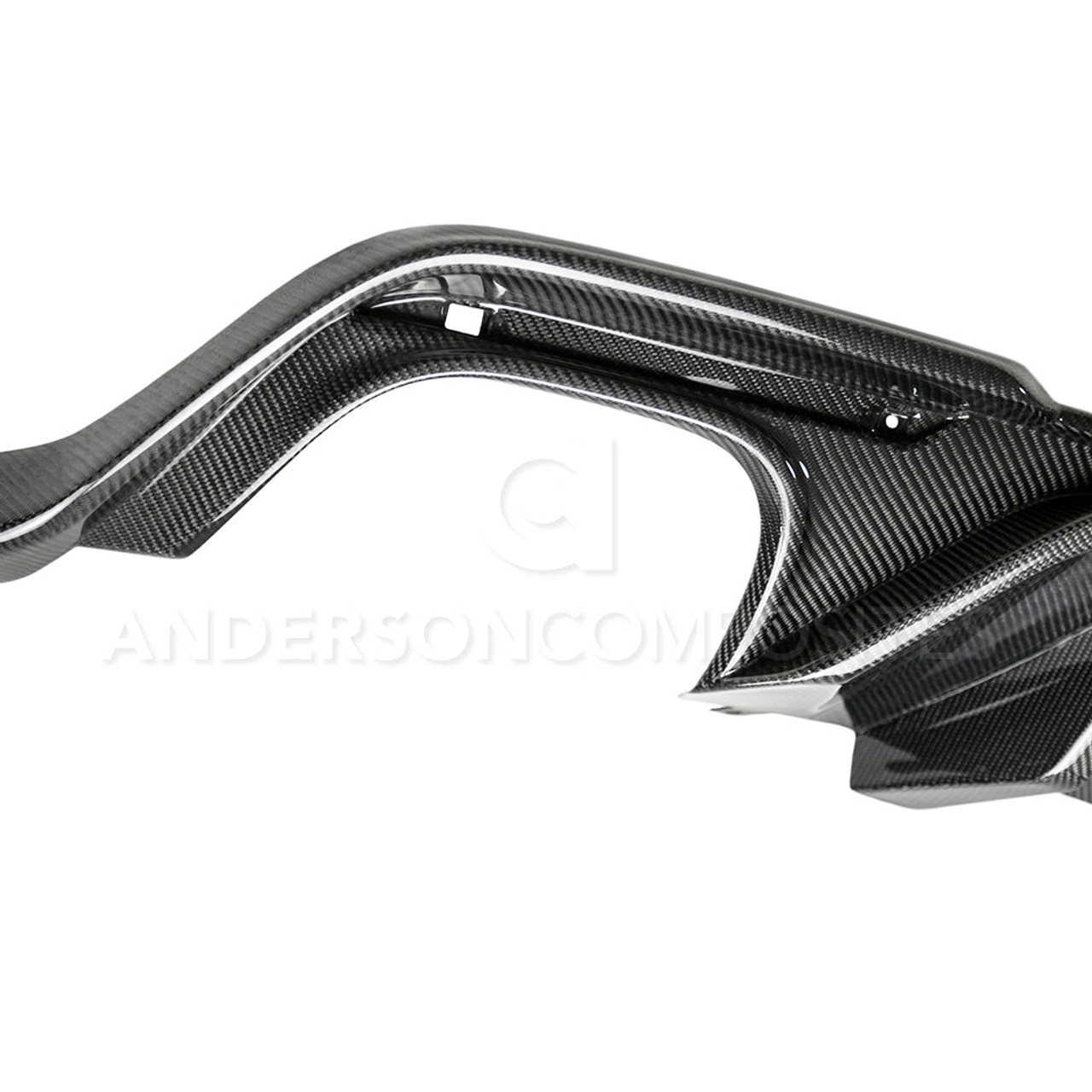Anderson Composites Carbon Fiber Quad Tip Rear Diffuser - 18-23 Ford Mustang S550