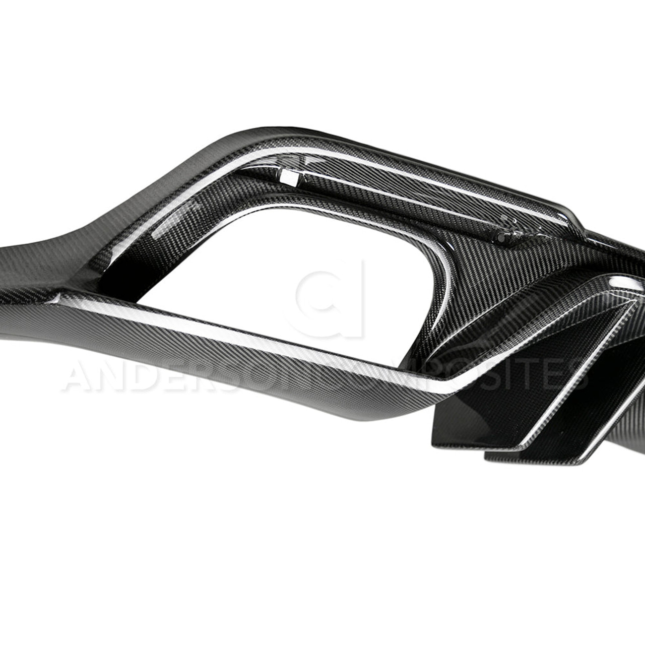 Anderson Composites Type-AR Carbon Fiber Quad Tip Rear Diffuser - 18-23 Ford Mustang S550