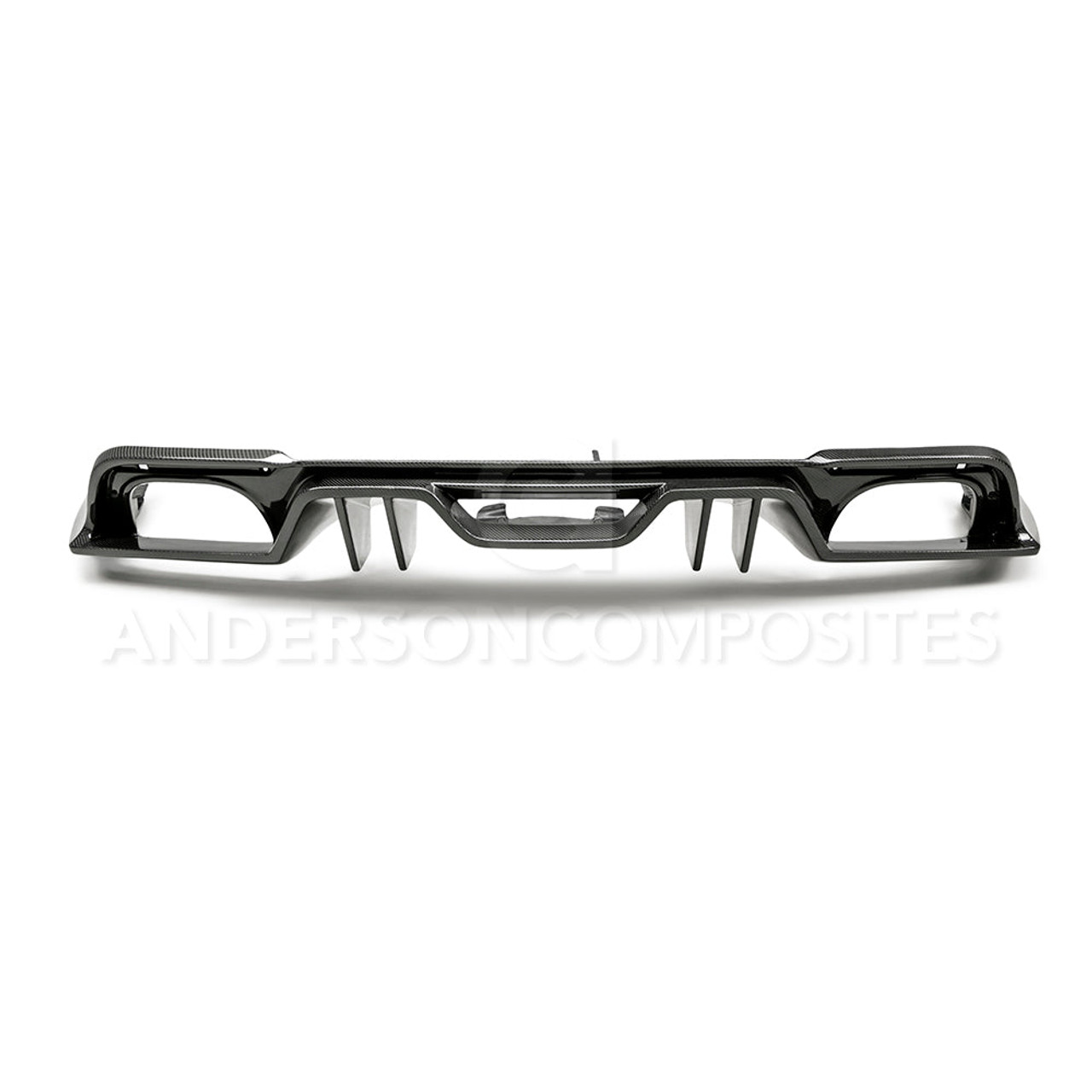 Anderson Composites Type-AR Carbon Fiber Quad Tip Rear Diffuser - 18-23 Ford Mustang S550