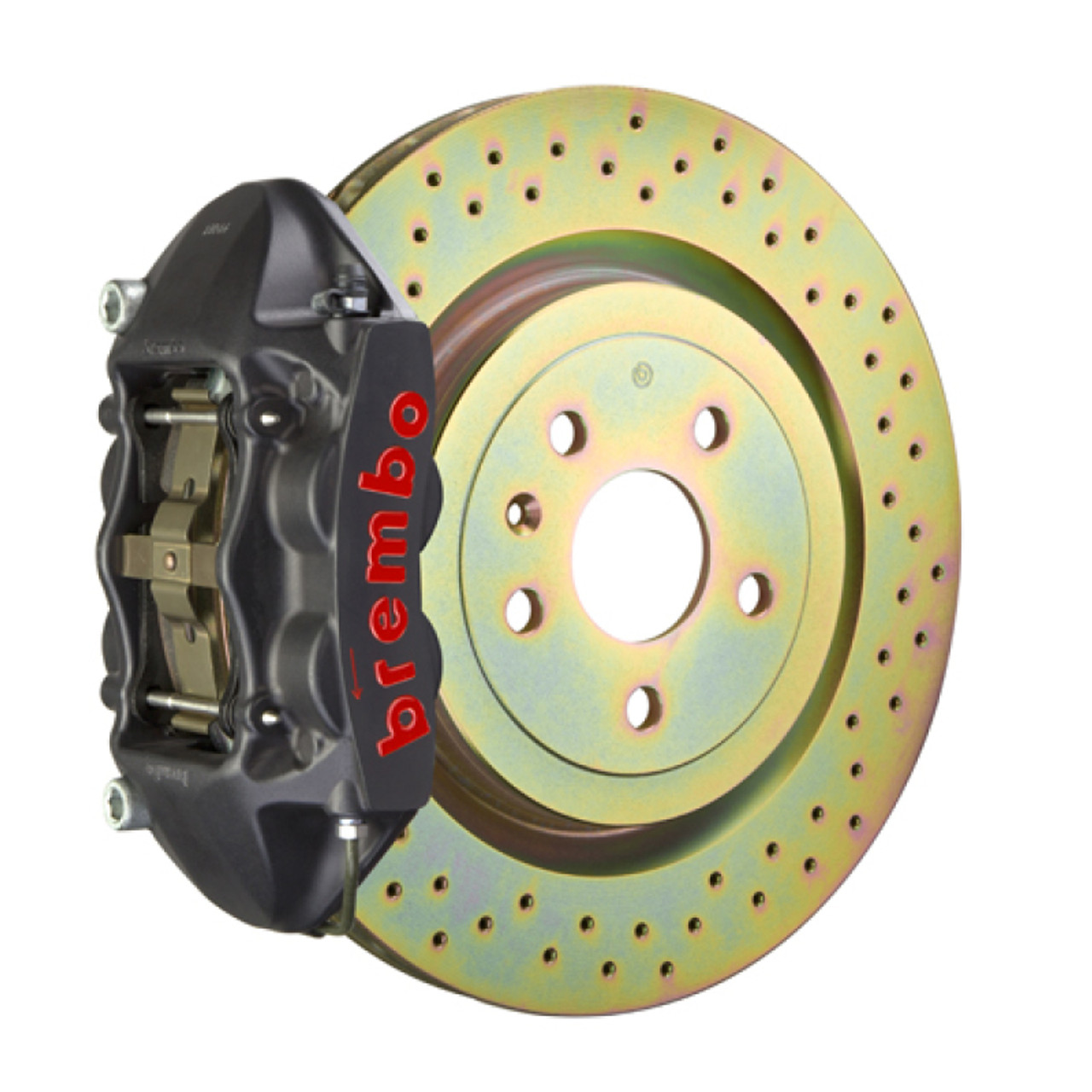 Brembo 11-19 GranTurismo Stradale Rr GTS BBK 4 Piston Cast 380x28 2pc Rotor Slotted Type1 -Black HA - 2P2.9043AS
