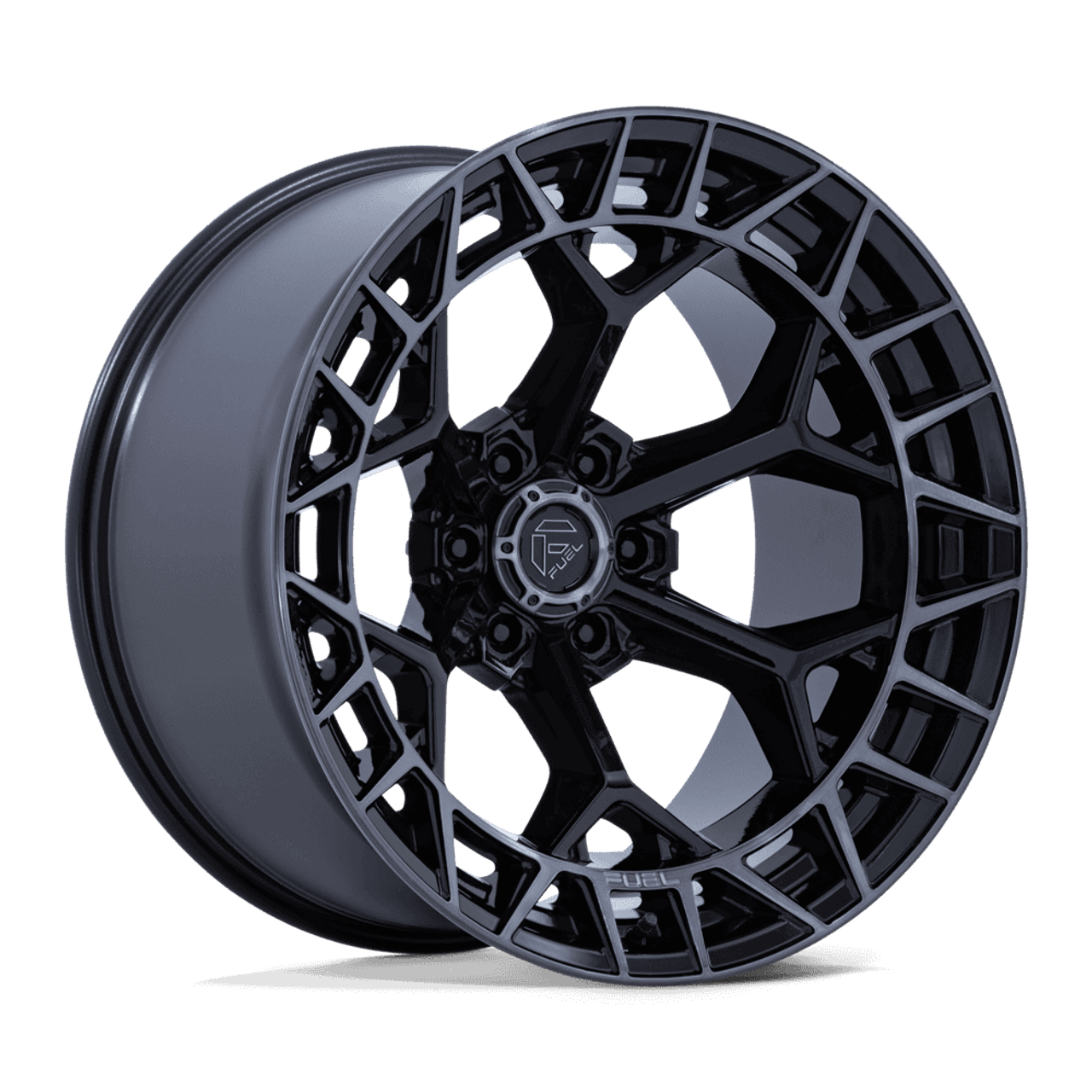 Fuel Charger Wheel 22x12 / 6x135 / -44 Offset / Gloss Black Brushed Dark Tint