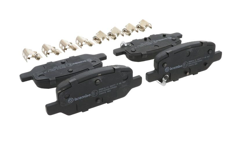Brembo OE 17-21 Tesla Model 3/2021 Model Y Brake Pad - Rear - P09027 Photo - Close Up