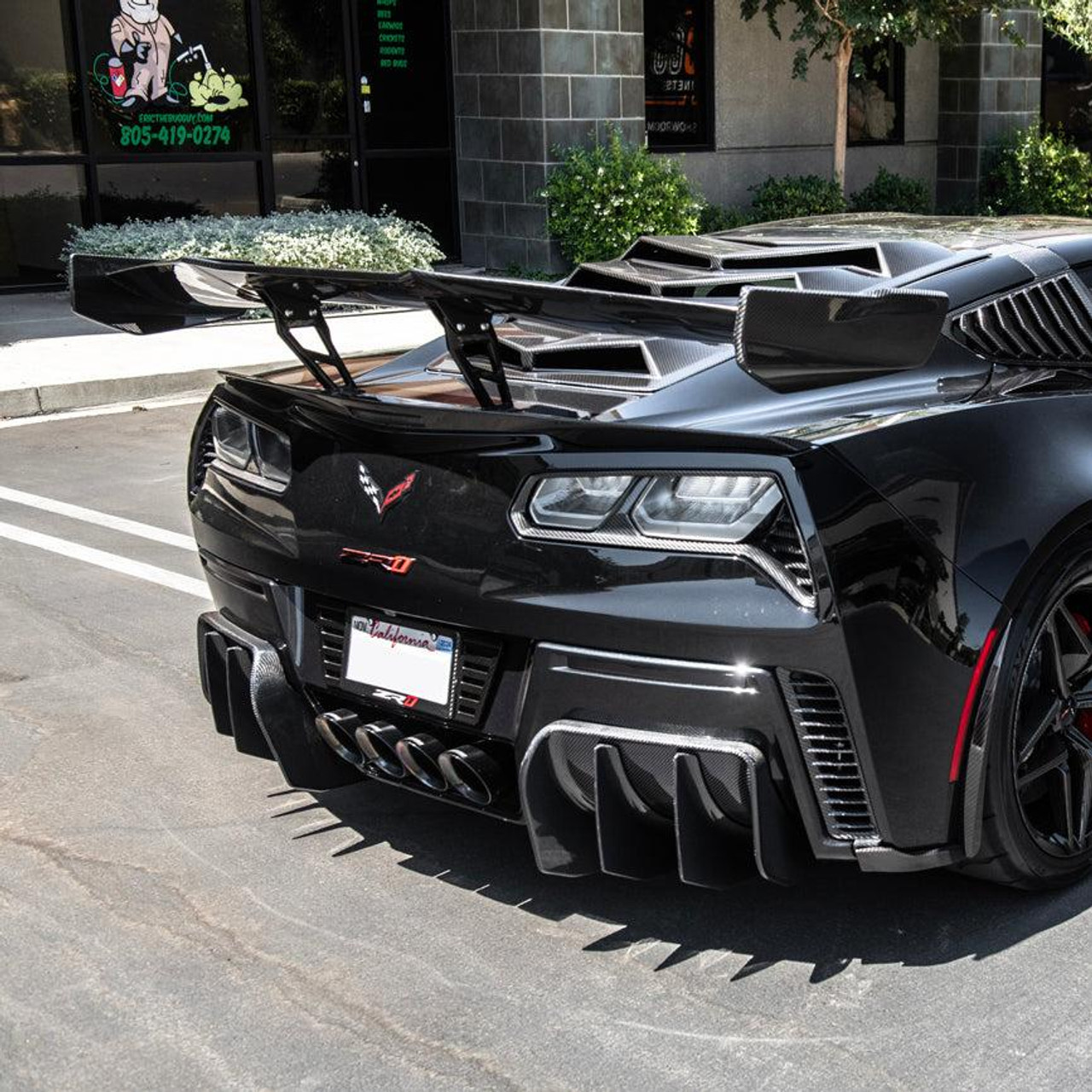 EOS ZR1 High Wing Rear Spoiler - Carbon Fiber - C7 Corvette ZR1