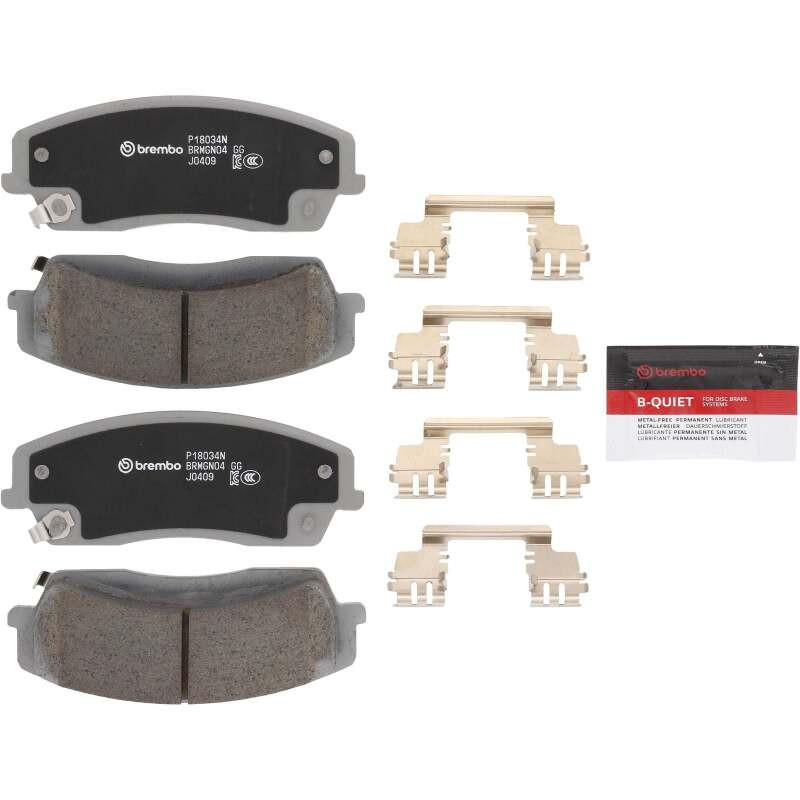 Brembo 05-08 Chrysler 300/ Dodge Charger/Challenger/Magnum Front NAO Brake Pad - P18034N Photo - Close Up