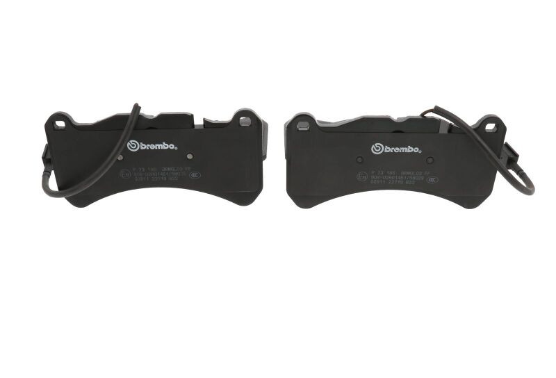Brembo 18-19 Alfa Romeo Giulia/ Alfa Romeo Stelvio Front Low-Met Brake Pad - P23186 Photo - Close Up