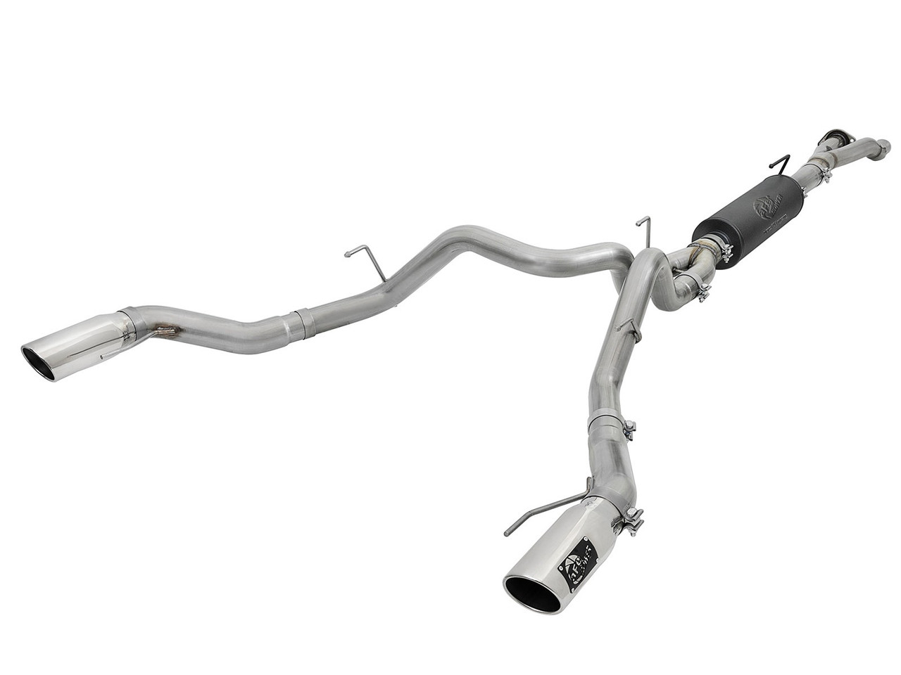 aFe Power  MACH Force-Xp 3 IN to 3-1/2 IN 304 Stainless Steel Cat-Back Exhaust System w/ Polished Tip - 17-20 Ford F150 Raptor