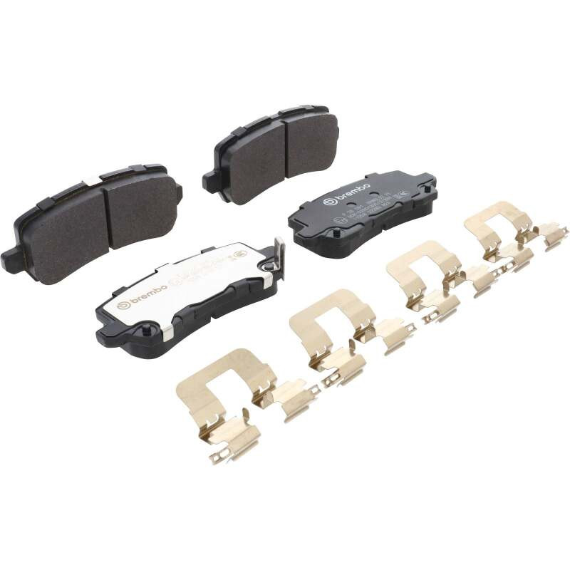 Brembo OE 17-20 Acura MDX/14-20 RLX/15-20 TLX/18-24 Honda Odyssey PRIME Low-Met Brake Pad - Rear - P28091 Photo - Primary