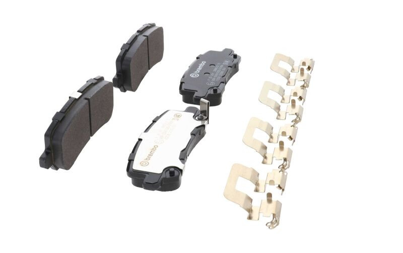 Brembo OE 17-20 Acura MDX/14-20 RLX/15-20 TLX/18-24 Honda Odyssey PRIME Low-Met Brake Pad - Rear - P28091 Photo - Close Up