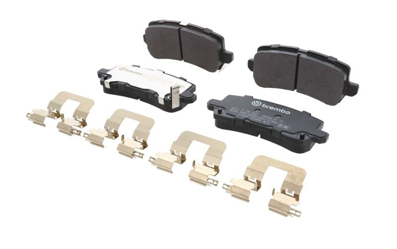 Brembo OE 17-20 Acura MDX/14-20 RLX/15-20 TLX/18-24 Honda Odyssey PRIME Low-Met Brake Pad - Rear - P28091 Photo - Close Up