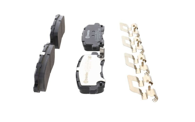 Brembo OE 17-20 Acura MDX/14-20 RLX/15-20 TLX/18-24 Honda Odyssey PRIME Low-Met Brake Pad - Rear - P28091 Photo - Close Up