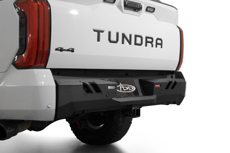 Addictive Desert Designs 2022+ Toyota Tundra Black Label Rr Bumper - Hammer Blk w/ Satin Blk Panels - R76020NA0103 Photo - Primary