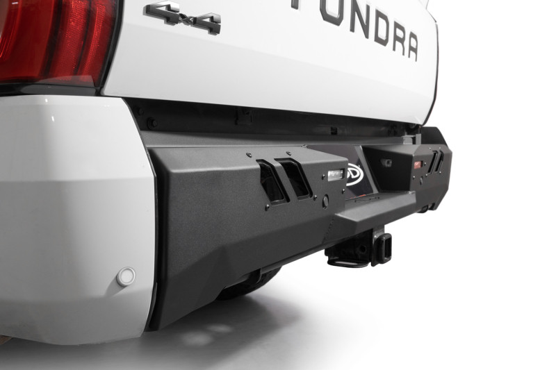 Addictive Desert Designs 2022+ Toyota Tundra Black Label Rr Bumper - Hammer Blk w/ Satin Blk Panels - R76020NA0103 Photo - Close Up